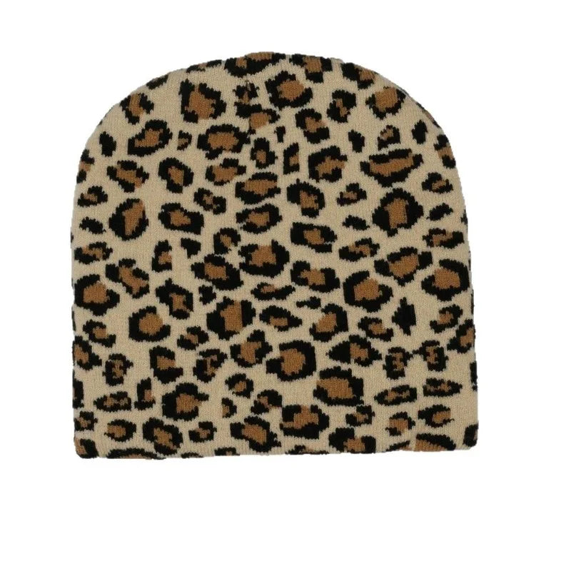 1 Leopard Print Plush Beret Autumn/Winter Fashionable Retro