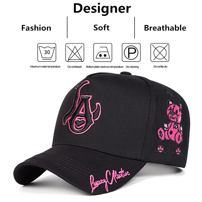 Unisex LA Love Embroidery Baseball Caps Spring Autumn Outdoor