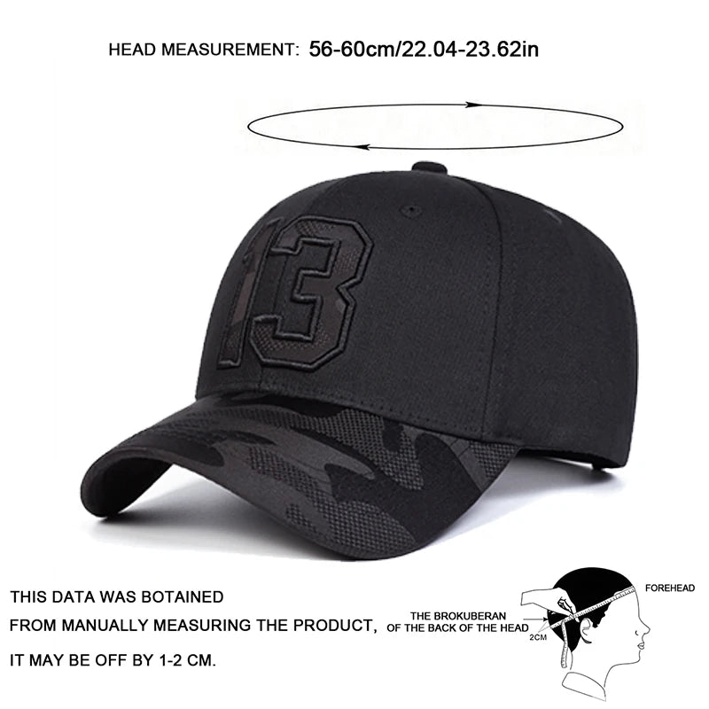 Unisex 13 Embroidery Baseball Caps Spring Autumn