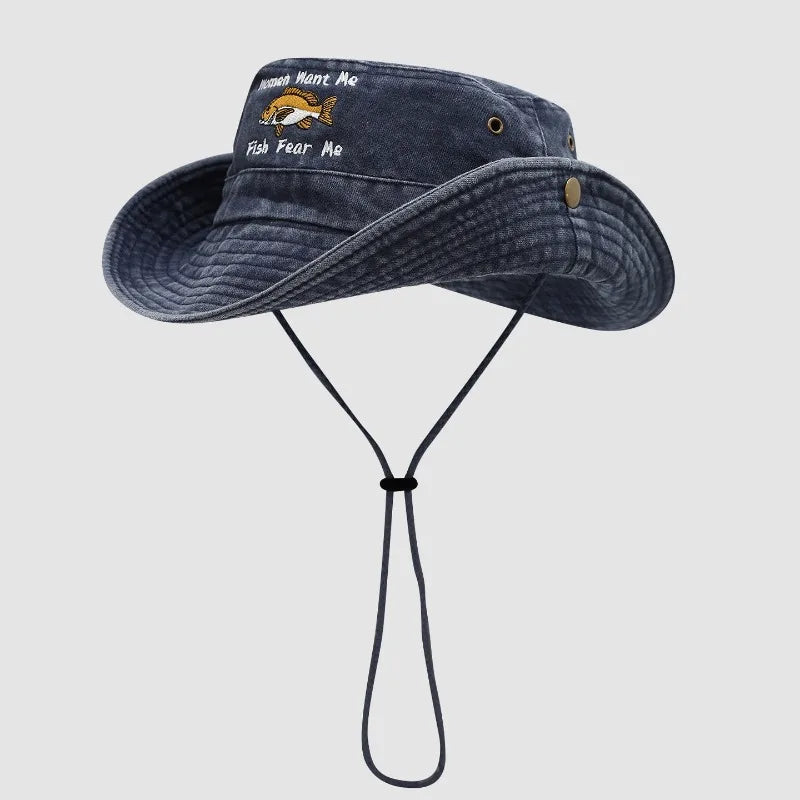 Fashion Summer Spring Outdoor Embroidered Bucket Hat