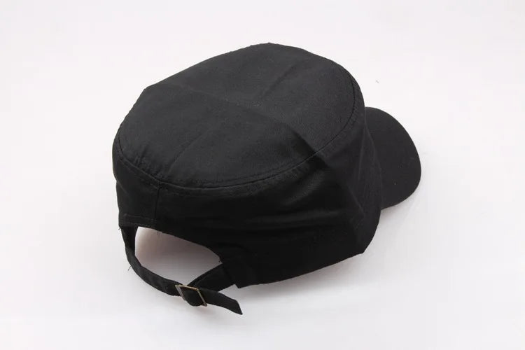 Men's Flat Top Army Baseball Cap Women Spring Solid Cotton Military Tactical Snapback