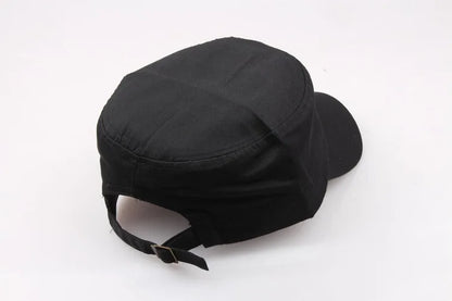 Men's Flat Top Army Baseball Cap Women Spring Solid Cotton Military Tactical Snapback