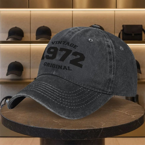 1972 Vintage Digital Print Washed Baseball Cap