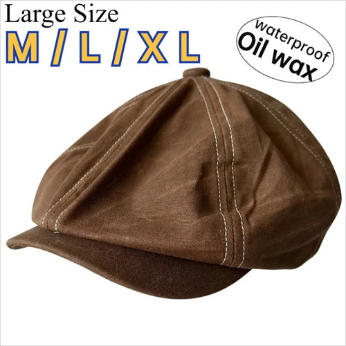 Waterproof Oil Wax Cotton Big Size 62cm Octagonal Hats