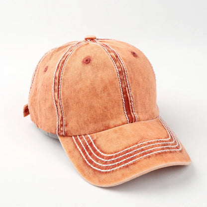 New Custom Logo Unisex Baseball Cap Vintage Distressed Washed Cotton
