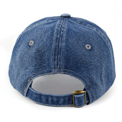Vintage Washed Cotton Baseball Cap Men Women Denim