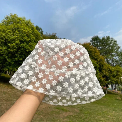 Lace Fashion Summer Breathable Shade Sun Bucket Hat