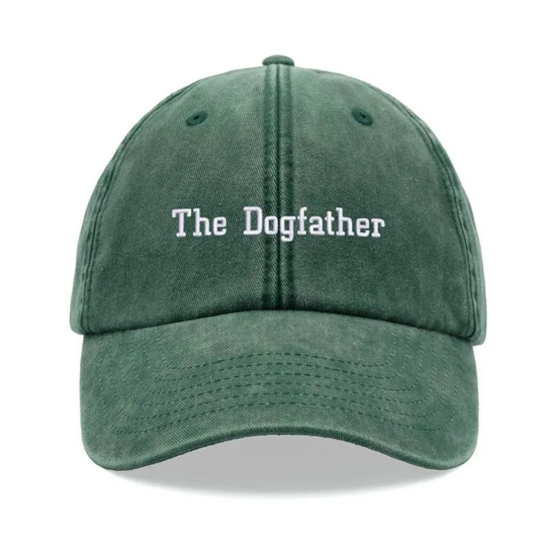 1pc Dogfather Baseball Caps Vintage Washed Unisex Dad gorras Low Profile