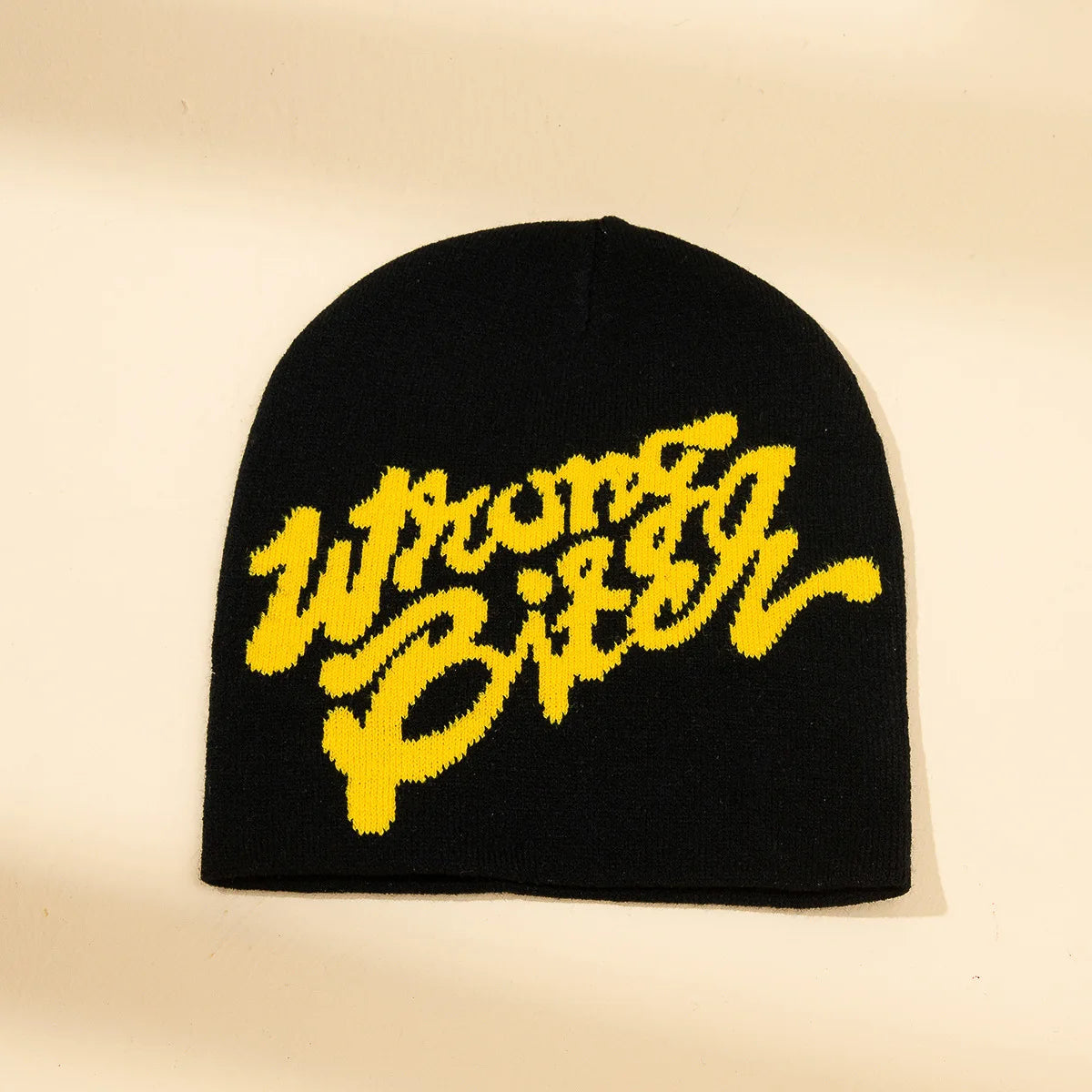Unisex Trendy American Letter Knitted Hat Hip Hop Skiing Warmth Cap