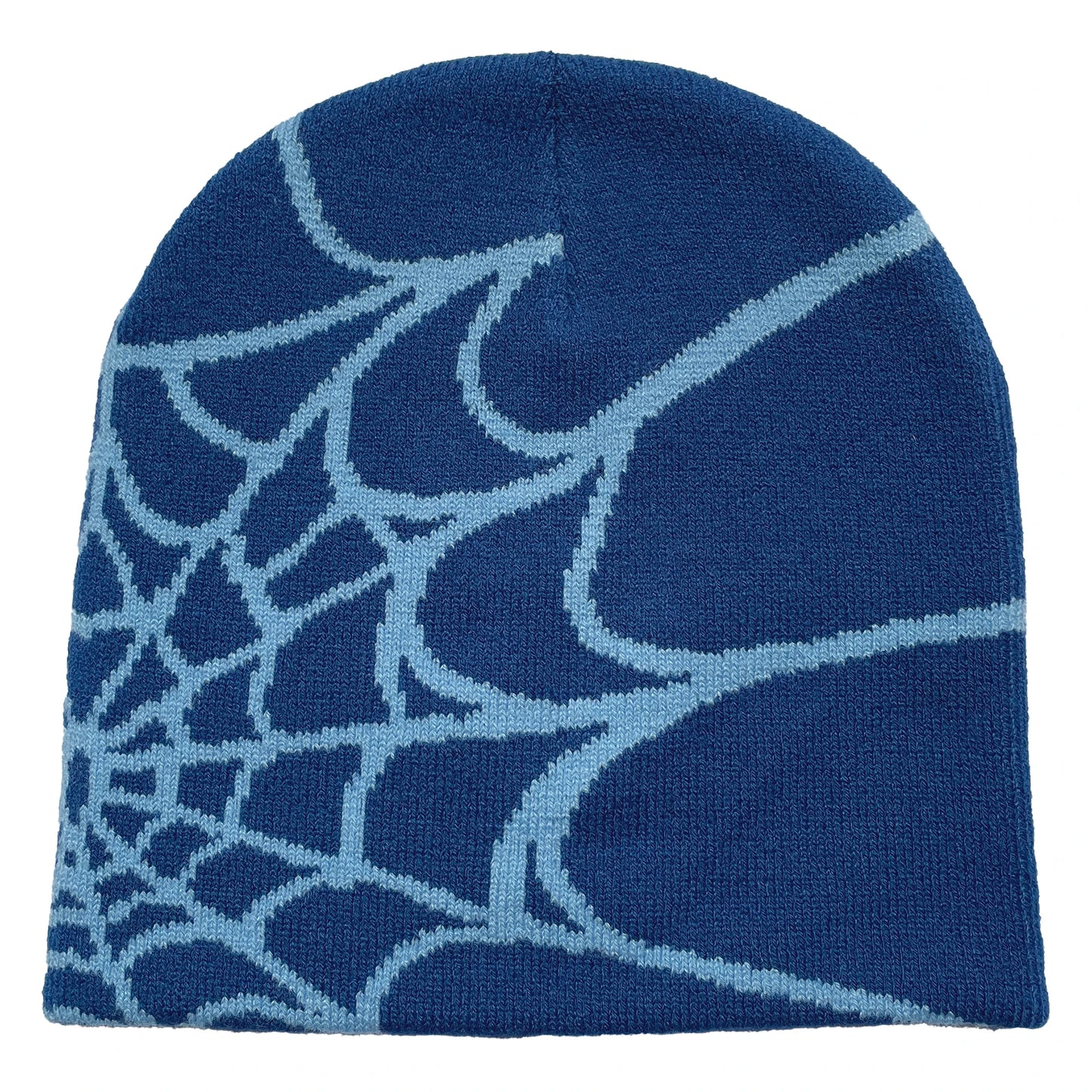Unisex Spider Web Printed Knit Hat, Warm Outdoor Pullover Hat Personality
