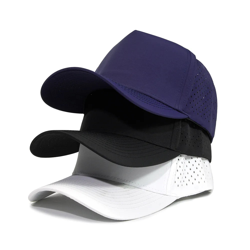 New Five-Ply Laser Perforated Quick-Drying Cap Breathable Sports Visor Cap