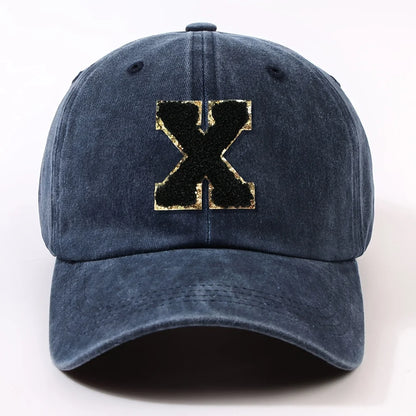 Fashionable 26 Letter Stick Label Hip-Hop Baseball Cap Hat for Men and Women
