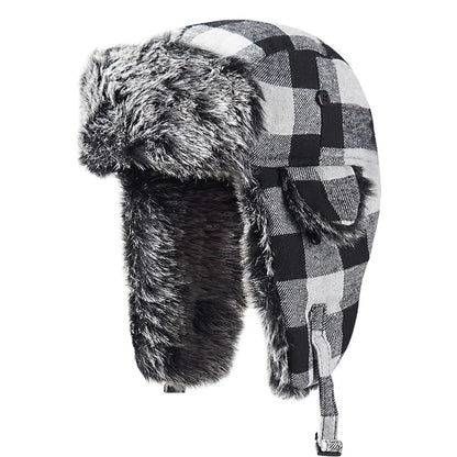 Lumberjack Plaid Aviator Trapper Hat
