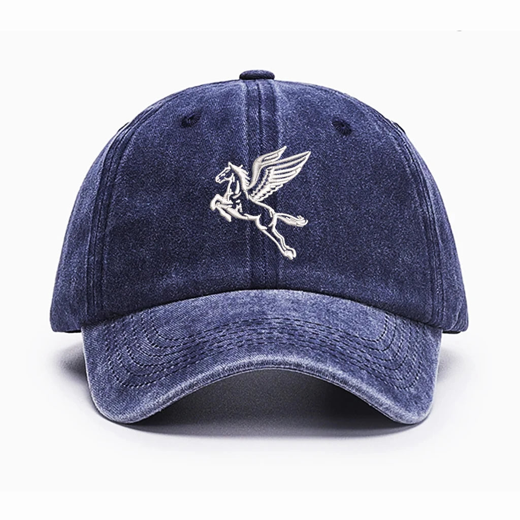 Horse Embroidery Baseball Cap, Mesh Sun Protection Unisex Adjustable Outdoor Hat