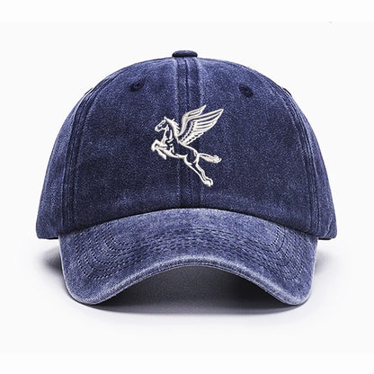 Horse Embroidery Baseball Cap, Mesh Sun Protection Unisex Adjustable Outdoor Hat