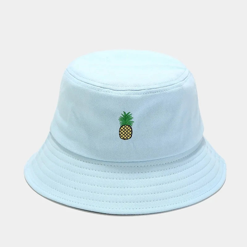 2024 Panama Bucket Hat Fruit Strawberry Embroidered Fishing Cap