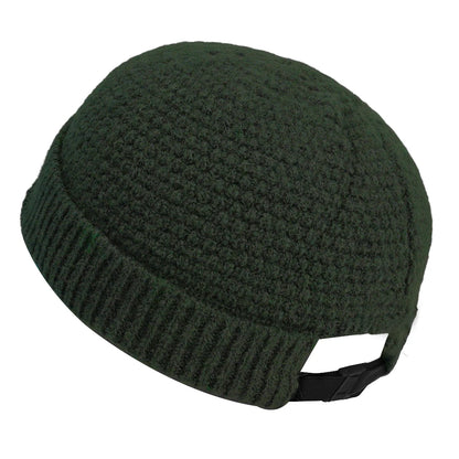 Solid Color Warm Knitted Brimless Hat Men