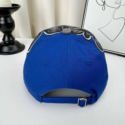 Vintage Washed Embroidery Baseball Cap Wide Brim