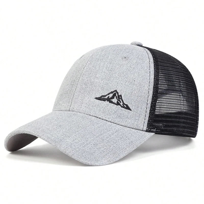Unisex Mountain Range Embroidery Baseball Net Caps Spring and Summer