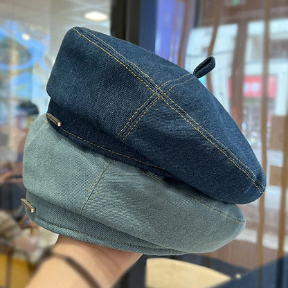 Big Head Cowboy Beret Hat Women Spring Autumn