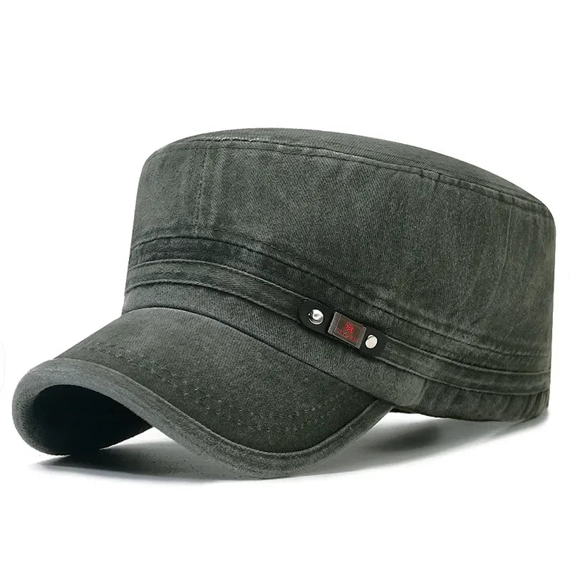 New Washed Hat Made Old Cotton Flat Top Autumn And Winter