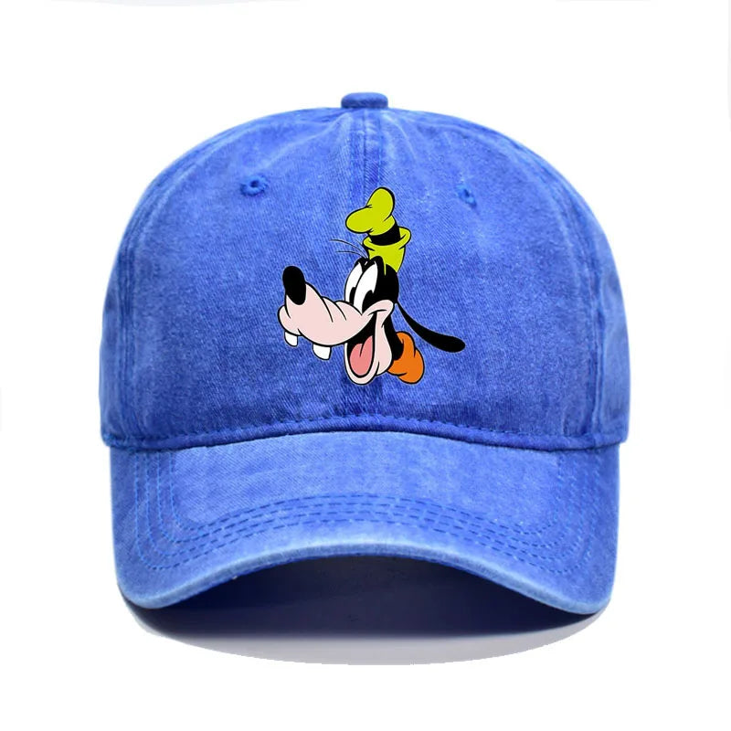 Unisex Vintage Washed Mickey Minnie Print Baseball Cap for Men Women