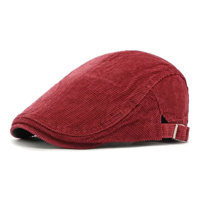 Spring And Autumn Polyester Print Newsboy Caps Flat Cap