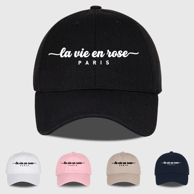 "La Vie En Rose Paris" Print Baseball Cap