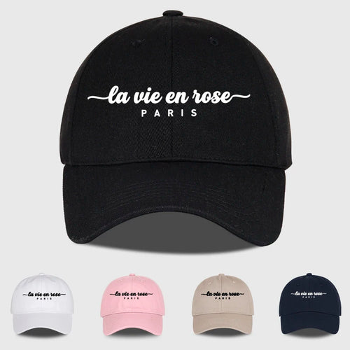 "La Vie En Rose Paris" Print Baseball Cap
