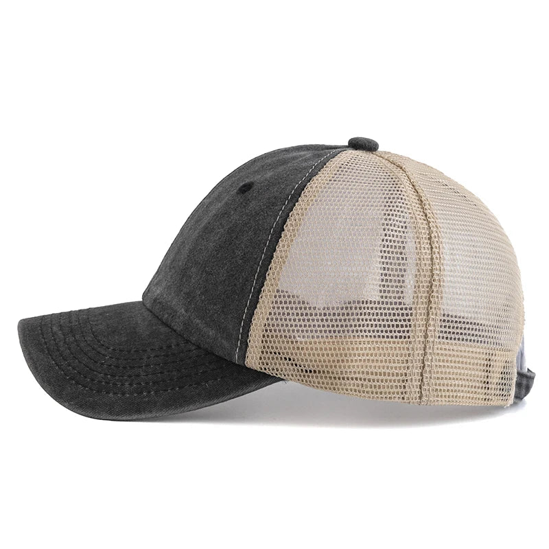 Unisex Colors Plain Baseball Cap Women Men Washed Cotton Cap