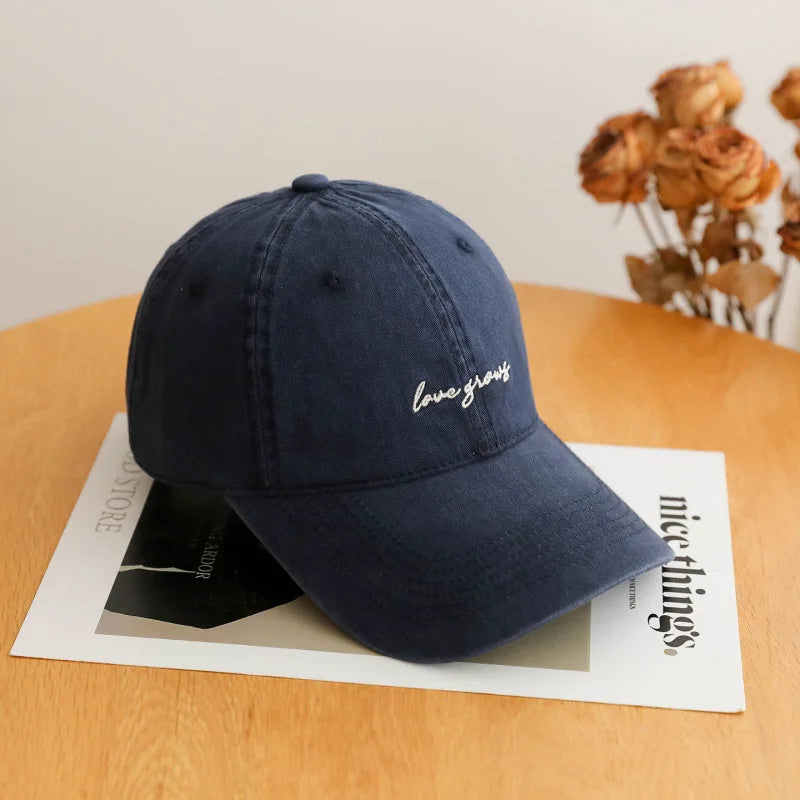 Retro Letter Embroidered Baseball Cap