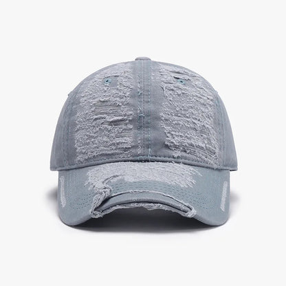 Washed Soft-Top Distressed Men's Large-Head Circumference Baseball Cap