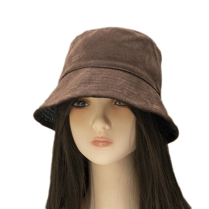 Women Autumn And Winter Suede Bucket Hats