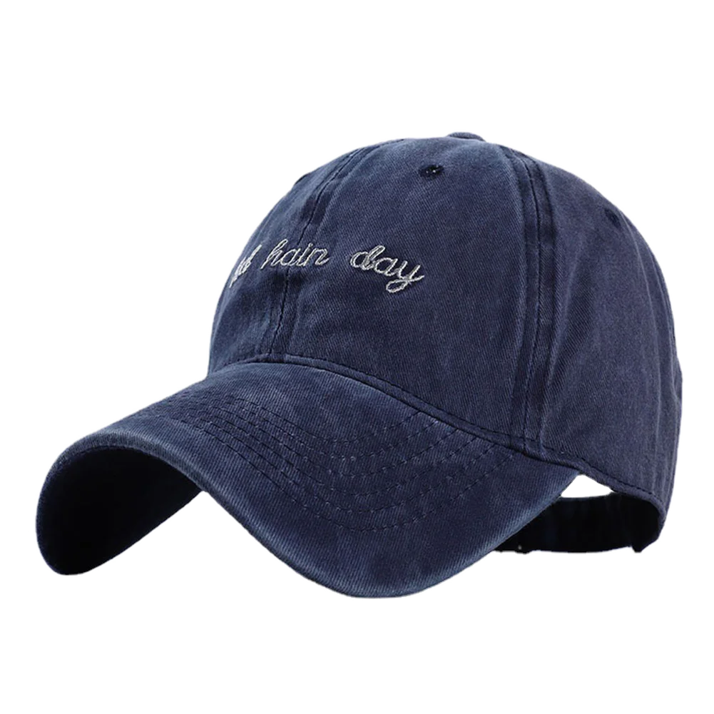 Fashion Bad Hair Day Letter Embroidery Wash Cotton Baseball Cap
