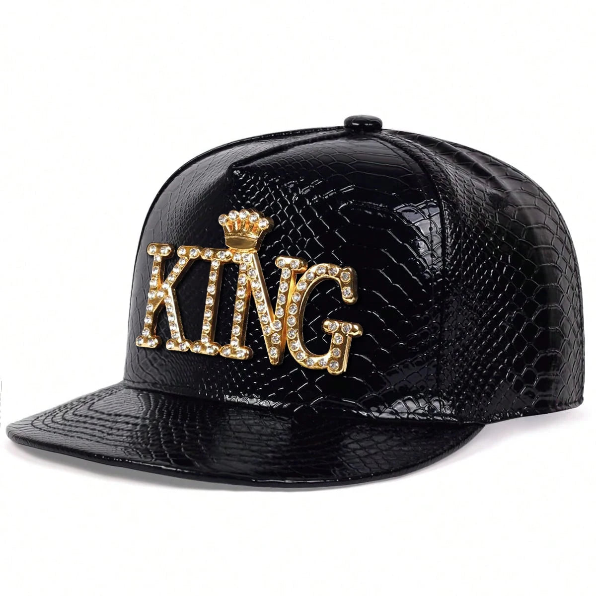Unisex King Pattern Leather Hip-Hop Hats Spring Autumn