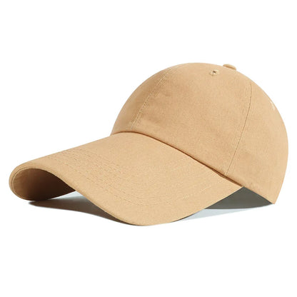 Adjustable Extra Long Bill Brim Baseball Cap Men Women 100% Cotton Visor Hat