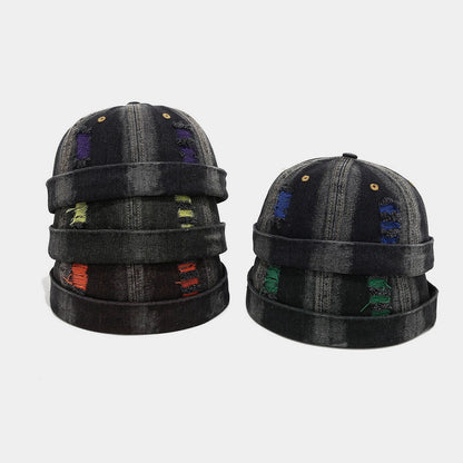 Broken Hole Landlord Hats Men's Street Hip-Hop Hats