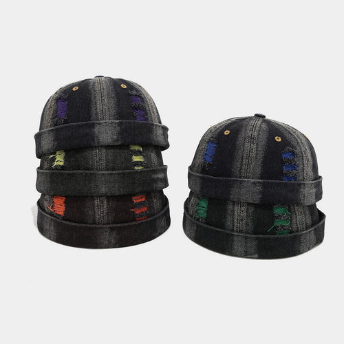 Broken Hole Landlord Hats Men's Street Hip-Hop Hats