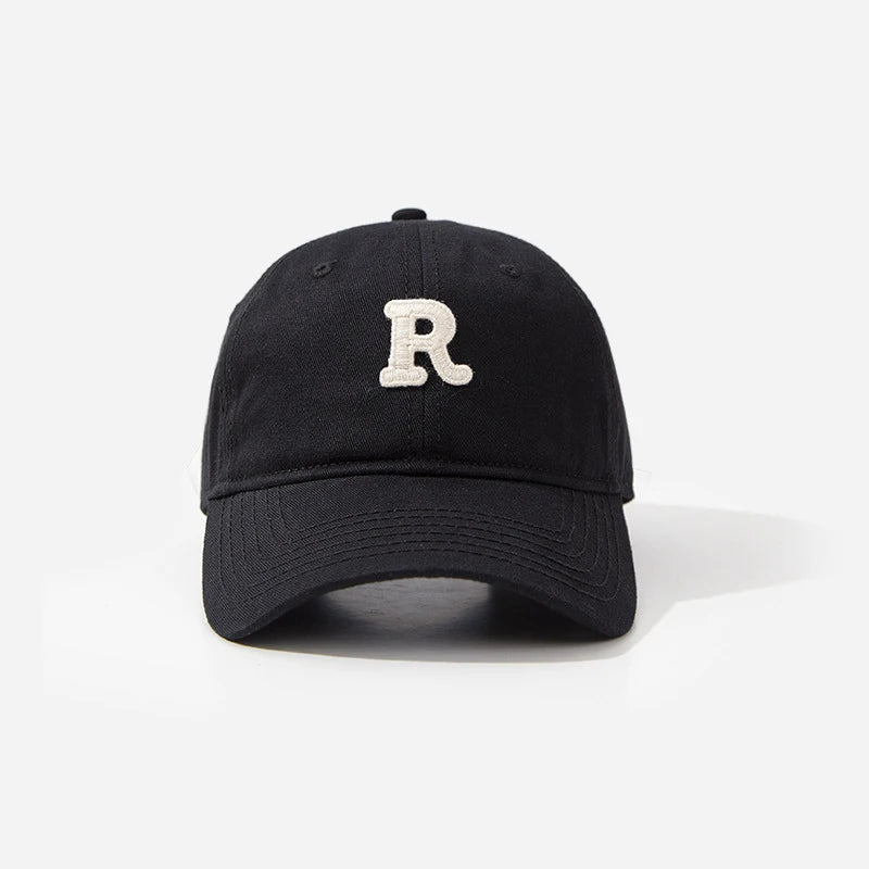 Embroidery Letter R Men Baseball Cap For Women
