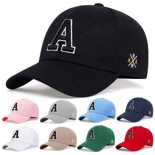 Unisex A Letter Side Ar Embroidery Baseball Caps