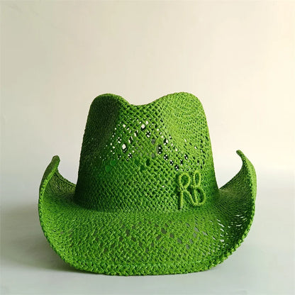 Western Cowboy Straw Hat Letter Straw Hats