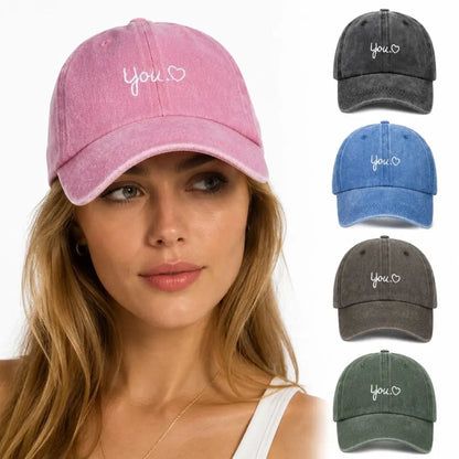 Classic Adjustable Baseball Caps Washed Peaked Brim Peaked Cap