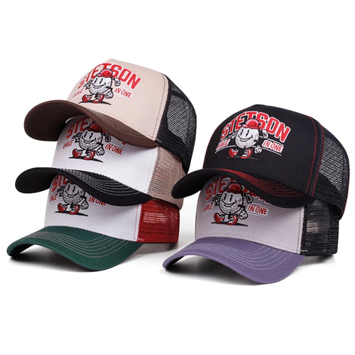 Mesh Hat Stetson Snowman Baseball Hat Unisex