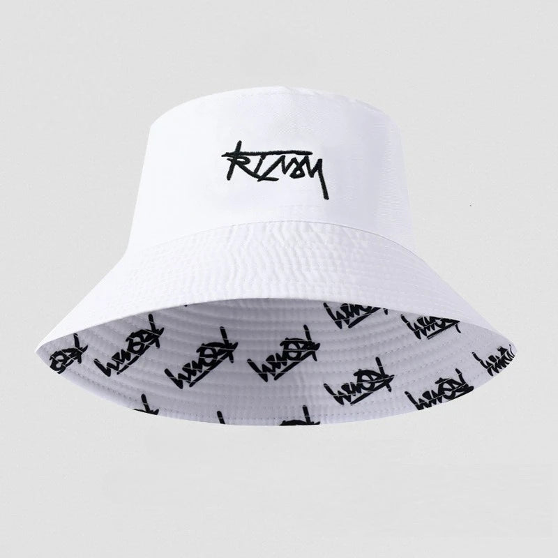 Summer Big Head Letter Bucket Hat For Men Women Korean Fisherman Hat