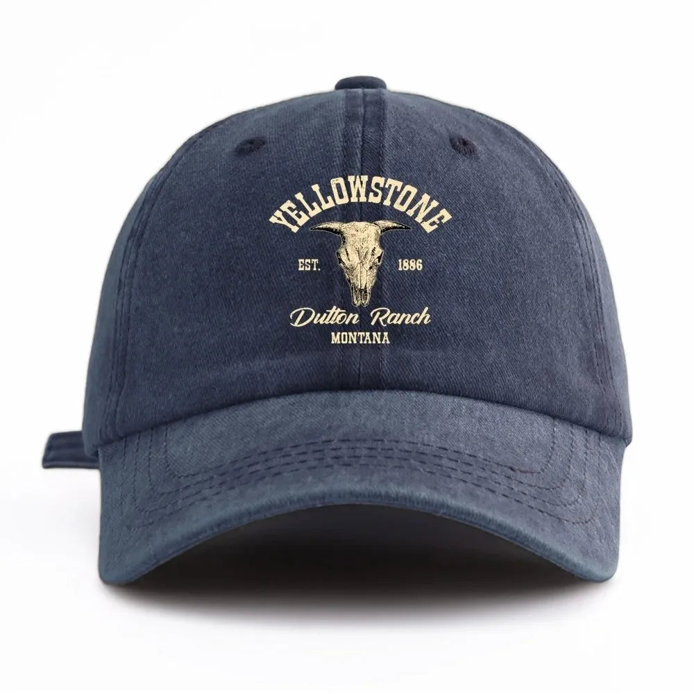 Vintage Bull Skull Western Cowboy Baseball Hats