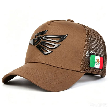 Unisex Mexican Eagle Label Baseball Net Caps Outdoor Adjustable Casual Hats Hip Hop Hat Sunscreen Hat