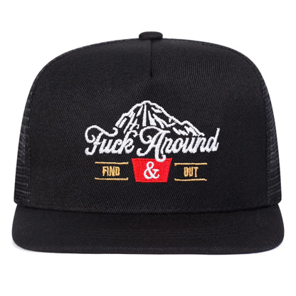 Unisex Anound Letter Embroidery Hip-hop Net Hats Spring Summer