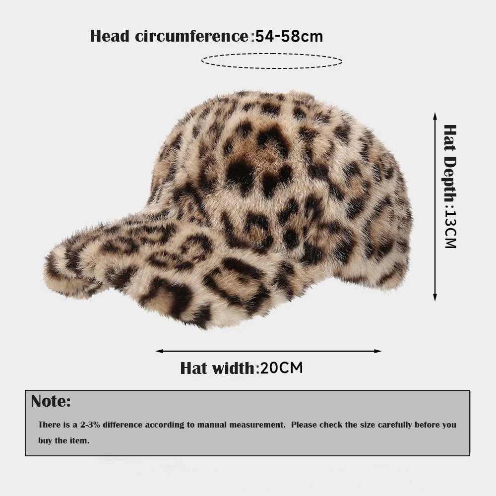 Street Fashion Casual Hat Adjustable Leopard Print Baseball Cap