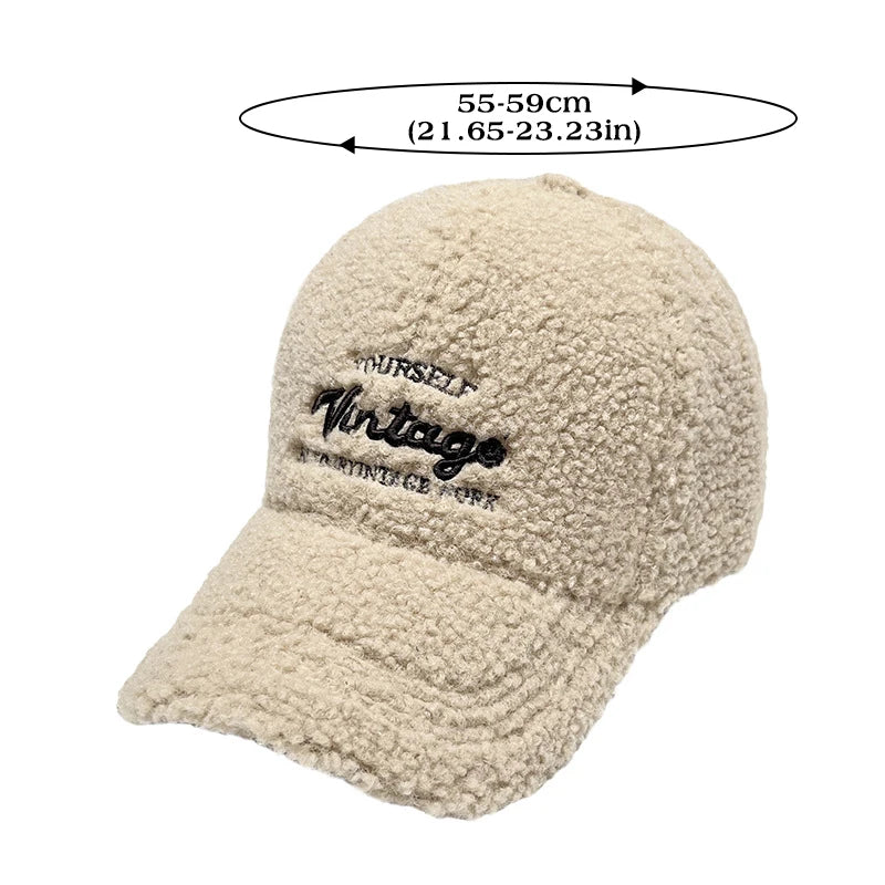 Letter Embroidery Autumn Winter Baseball Caps for Women