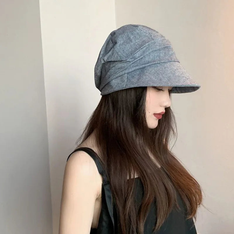 Octagonal Bucket Hat Japanese Elegant Sunscreen Sun Caps